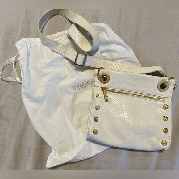 ✨RARE✨HAMMITT TONY SMALL MARSHMALLOW SNAKE WITH BRUSHED GOLD HARDWARE EUC - Picture 5 of 7